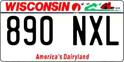 WI license plate 890NXL