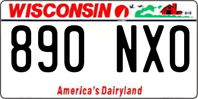 WI license plate 890NXO