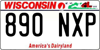 WI license plate 890NXP