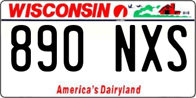WI license plate 890NXS