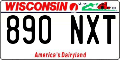 WI license plate 890NXT