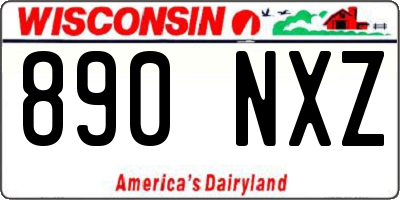 WI license plate 890NXZ