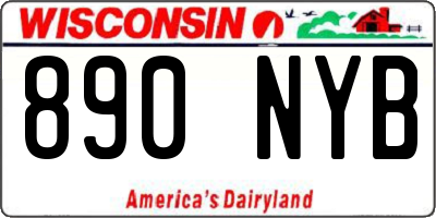 WI license plate 890NYB
