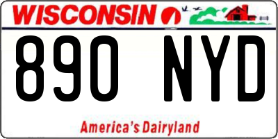 WI license plate 890NYD