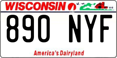 WI license plate 890NYF