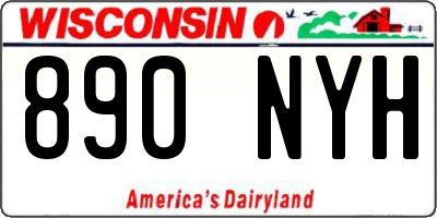 WI license plate 890NYH