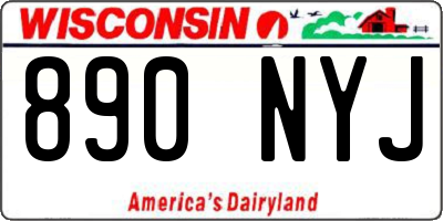 WI license plate 890NYJ