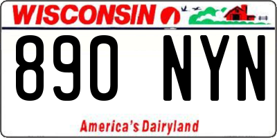 WI license plate 890NYN