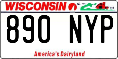 WI license plate 890NYP