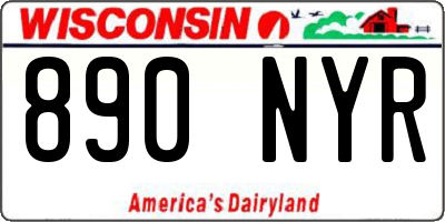 WI license plate 890NYR
