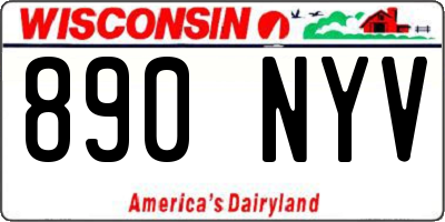 WI license plate 890NYV