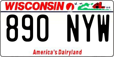 WI license plate 890NYW