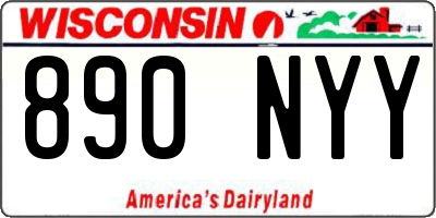 WI license plate 890NYY