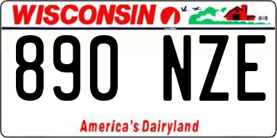 WI license plate 890NZE
