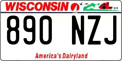 WI license plate 890NZJ
