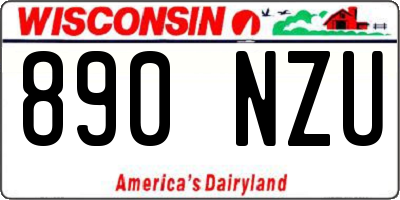 WI license plate 890NZU
