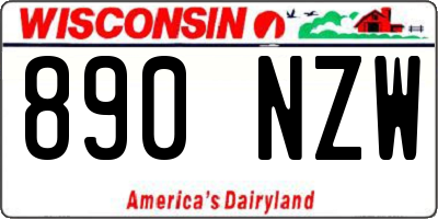 WI license plate 890NZW