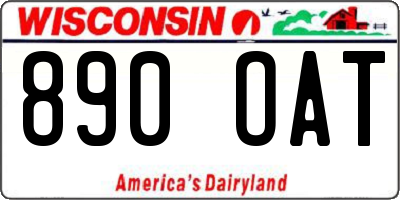 WI license plate 890OAT