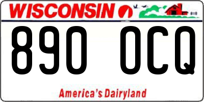WI license plate 890OCQ