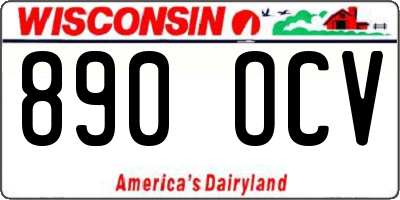 WI license plate 890OCV