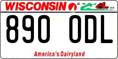 WI license plate 890ODL