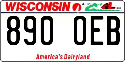 WI license plate 890OEB