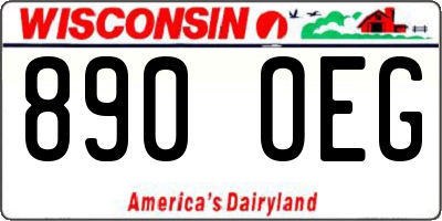 WI license plate 890OEG