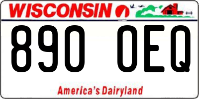 WI license plate 890OEQ