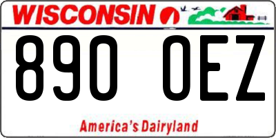 WI license plate 890OEZ