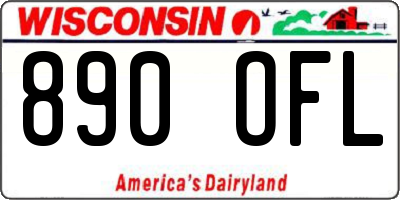 WI license plate 890OFL