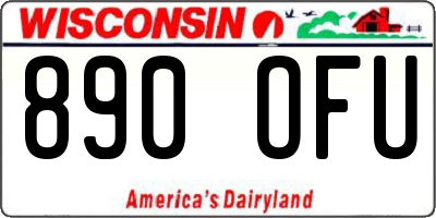 WI license plate 890OFU