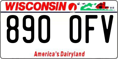 WI license plate 890OFV