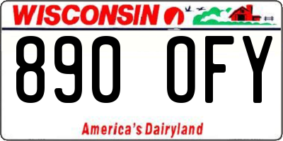 WI license plate 890OFY