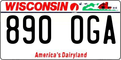 WI license plate 890OGA