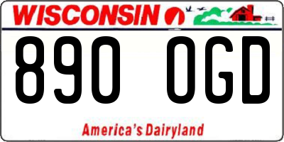 WI license plate 890OGD