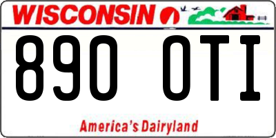 WI license plate 890OTI