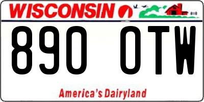 WI license plate 890OTW