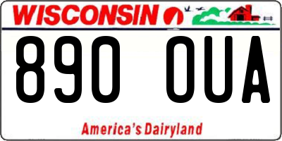 WI license plate 890OUA