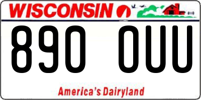 WI license plate 890OUU