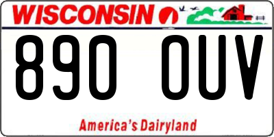 WI license plate 890OUV