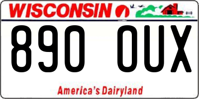 WI license plate 890OUX