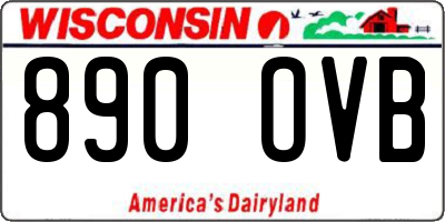 WI license plate 890OVB