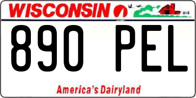WI license plate 890PEL