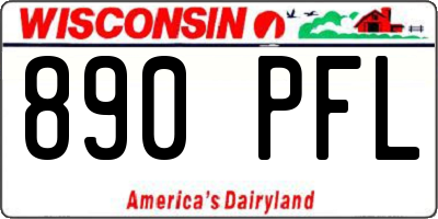 WI license plate 890PFL