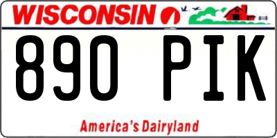 WI license plate 890PIK