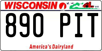 WI license plate 890PIT