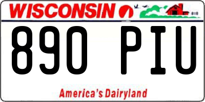 WI license plate 890PIU