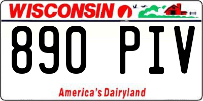 WI license plate 890PIV