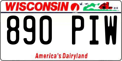 WI license plate 890PIW