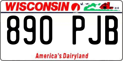WI license plate 890PJB